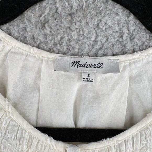 Madewell Textured Dot Tiered Midi Dress White Size Small - Picture 6 of 13